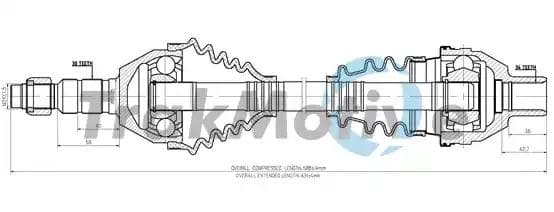 300492 TrakMotive Піввісь