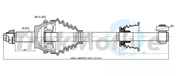 300494 TrakMotive Піввісь
