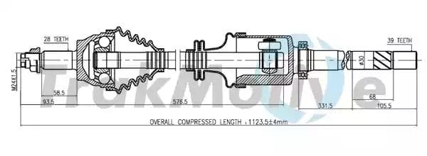 300497 TrakMotive Полуось