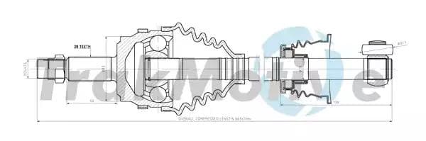 300502 TrakMotive Піввісь