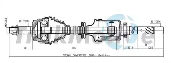 300503 TrakMotive Піввісь