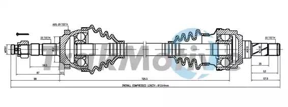 300527 TrakMotive Піввісь для Opel Corsa