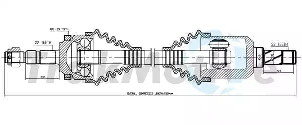 300529 TrakMotive Полуось