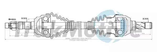 300537 TrakMotive Піввісь