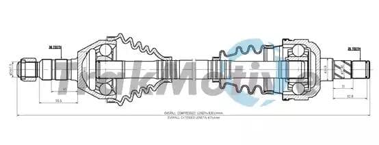 300571 TrakMotive Полуось для Opel Insignia