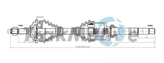 300652 TrakMotive Піввісь для Peugeot 306