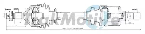 300671 TrakMotive Піввісь