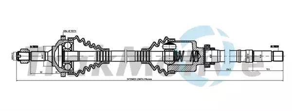 300677 TrakMotive Піввісь для Peugeot 206