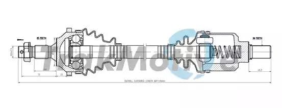 300678 TrakMotive Піввісь для Peugeot 406