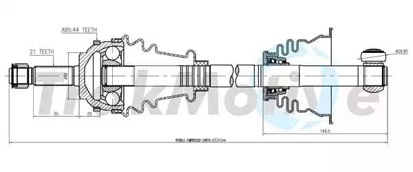 300689 TrakMotive Піввісь