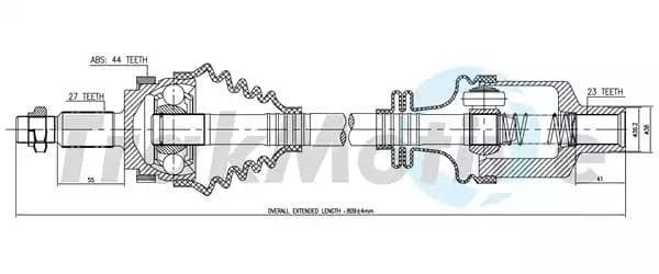 300705 TrakMotive Полуось для Renault Espace