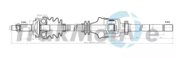 300707 TrakMotive Полуось для Renault Espace