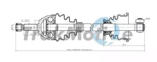 300731 TrakMotive Полуось для Renault 19