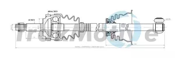 300752 TrakMotive Піввісь для Renault Scenic