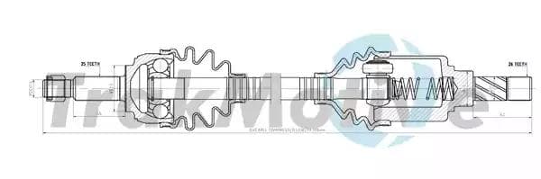 300839 TrakMotive Полуось