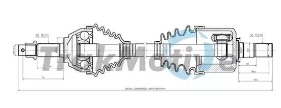 300872 TrakMotive Піввісь для Renault Koleos