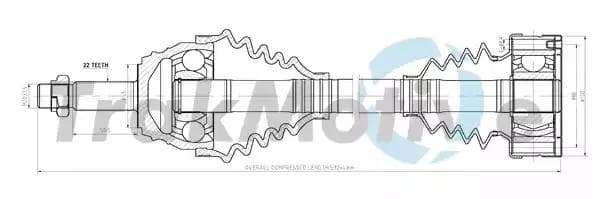 300944 TrakMotive Піввісь