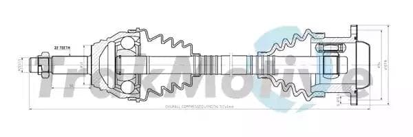 300948 TrakMotive Піввісь