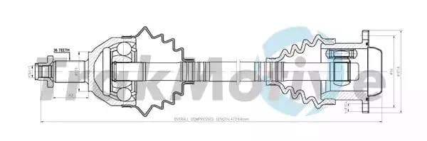 300952 TrakMotive Піввісь
