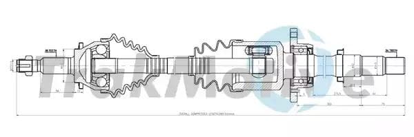 300969 TrakMotive Піввісь для Toyota Verso