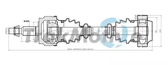 301041 TrakMotive Полуось для Volkswagen Touareg