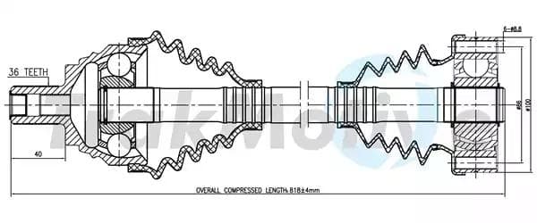 301045 TrakMotive Полуось