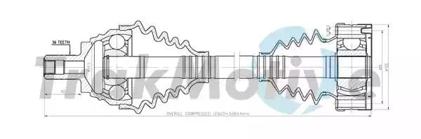 301047 TrakMotive Піввісь