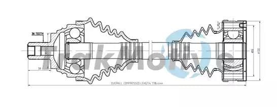 301048 TrakMotive Піввісь
