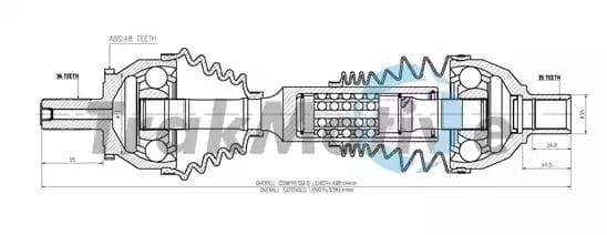 301057 TrakMotive Піввісь для Volvo XC90