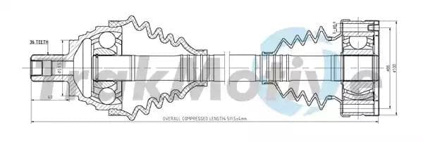 301067 TrakMotive Піввісь
