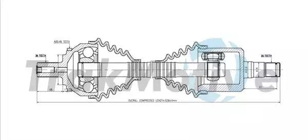 301086 TrakMotive Піввісь