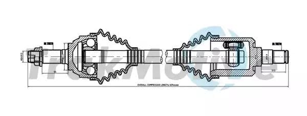 301087 TrakMotive Піввісь для Land Rover Freelander