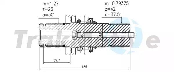 350005 TrakMotive Полуось