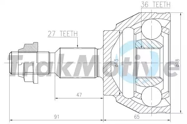 400156 TrakMotive Граната для Ford Kuga