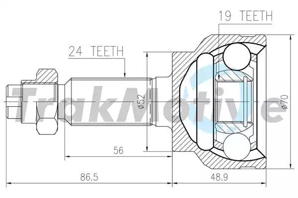 400167 TrakMotive Граната для Kia Pride