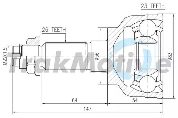 400235 TrakMotive Граната для Mazda 626