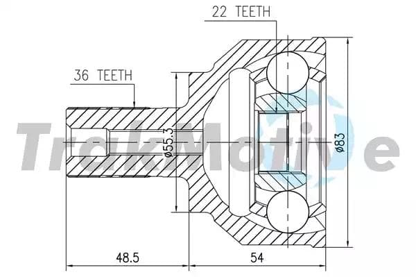 400244 TrakMotive Граната для Mazda 3