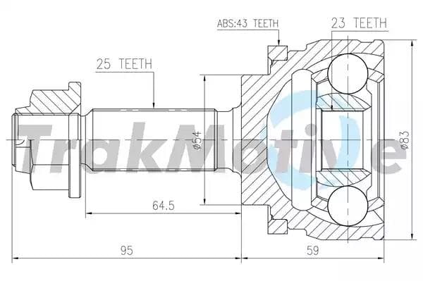 400275 TrakMotive Граната для Mitsubishi Carisma