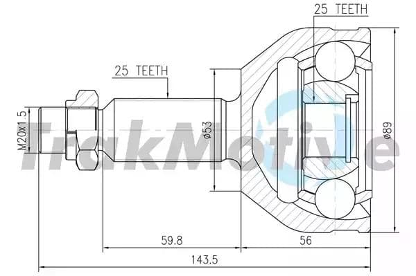 400280 TrakMotive Граната для Moskvich 2141