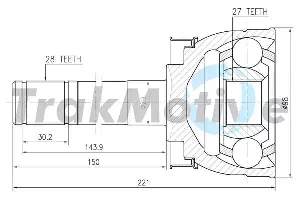 400303 TrakMotive ШРУС