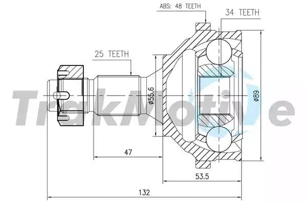 400342 TrakMotive Граната для Peugeot 406