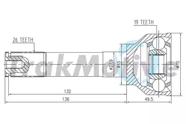 400399 TrakMotive ШРУС для Suzuki Samurai