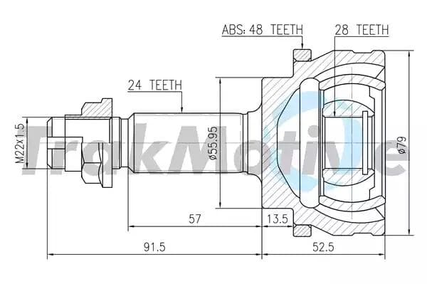 400415 TrakMotive ШРУС для Toyota Yaris