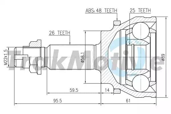 400425 TrakMotive Граната для Toyota Corolla