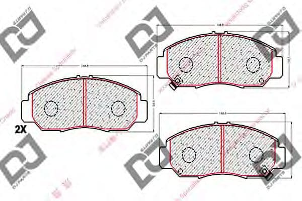 BP1761 DJ Parts Тормозные колодки для Honda Stream