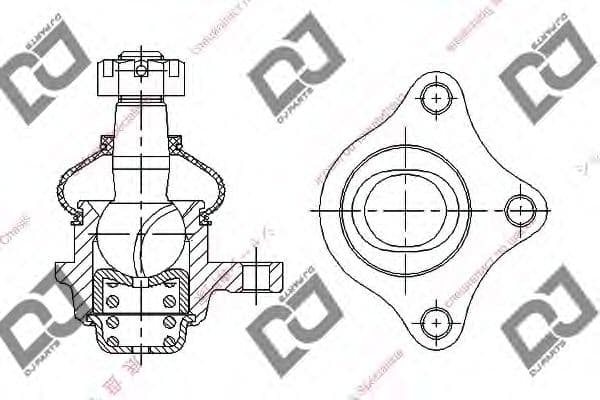 DB1031 DJ Parts Шарова опора для Mitsubishi Pajero