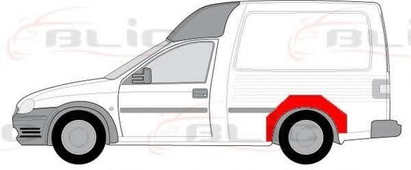 6504-03-5096591P BLIC Крыло заднее для Opel Combo