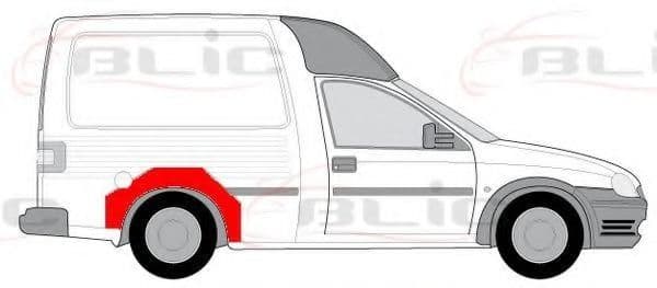 6504-03-5096592P BLIC Крыло заднее для Opel Combo