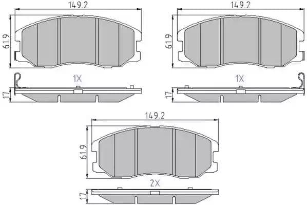 lvxl1345 Motaquip Гальмівні колодки