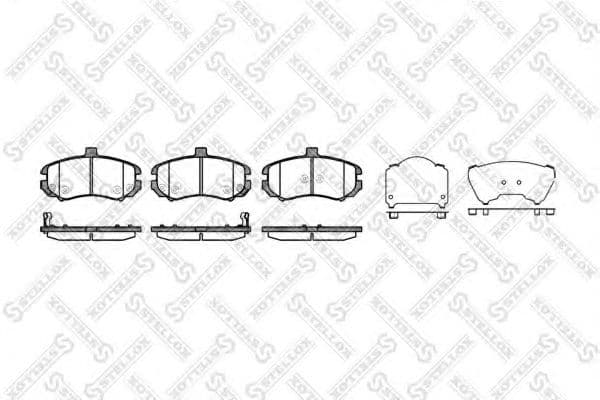 1205 002-SX Stellox Гальмівні колодки для Hyundai Elantra